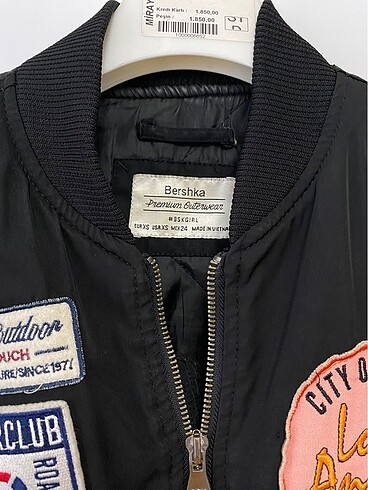 Bershka Bershka Siyah Bomber Ceket
