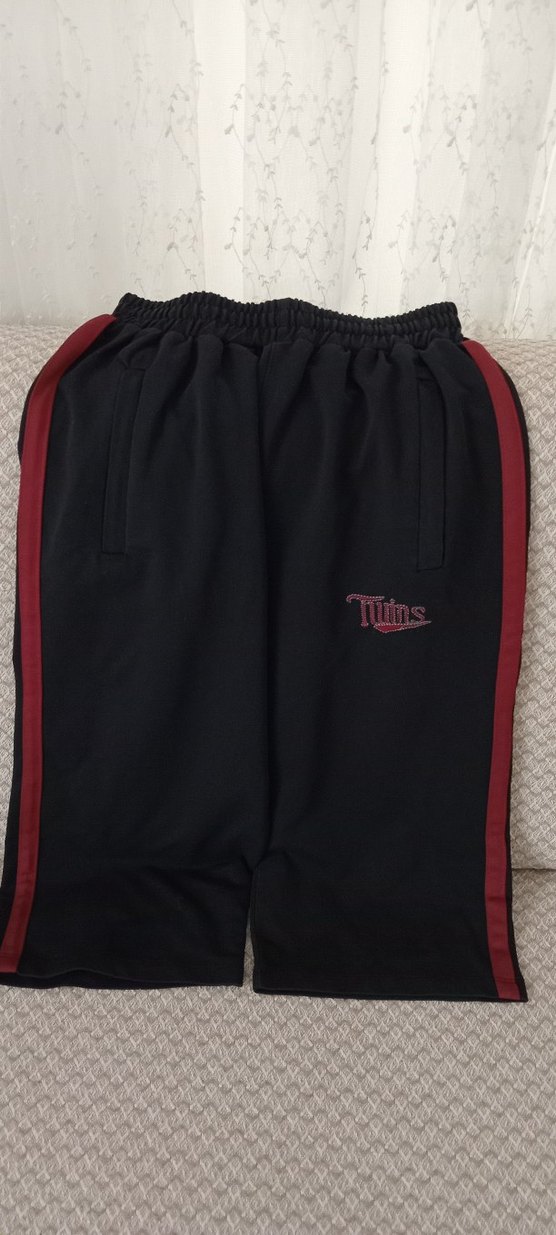 Bordo Şeritli erkek şort - Görsel 2