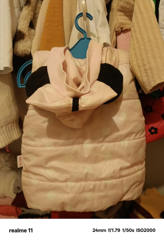 Kız Çocuk Pembe Kapitone Yelek - Görsel 2