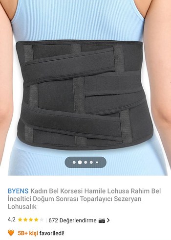 BYENS Siyah Hamile Lohusa Bel Korsesi - Görsel 4