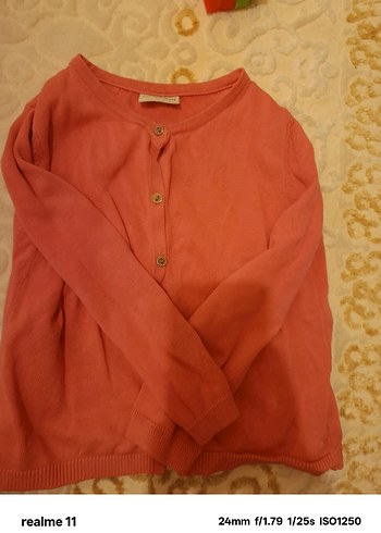 LC Waikiki Kız Çocuk Pembe Triko hırka - Görsel 2