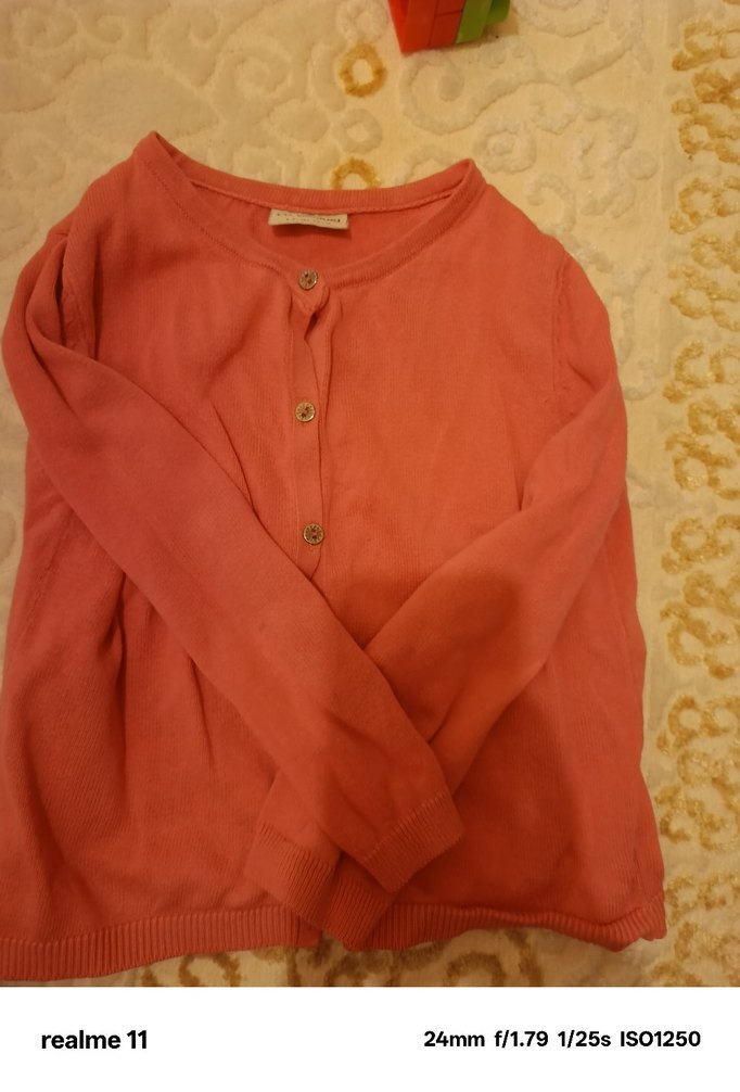 LC Waikiki Kız Çocuk Pembe Triko hırka - Görsel 2