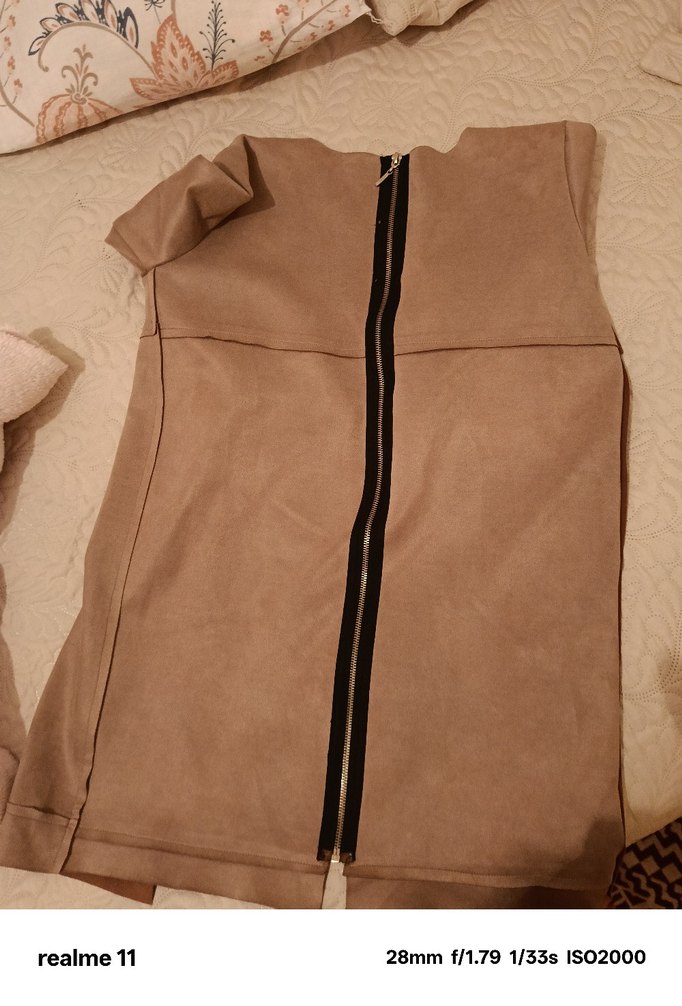 Bej Süet Midi Kadın Kaban - Görsel 3