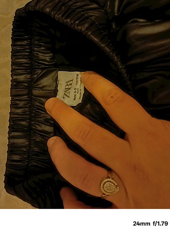 Kahverengi Deri Fırfırlı Gotik Etek - Görsel 2