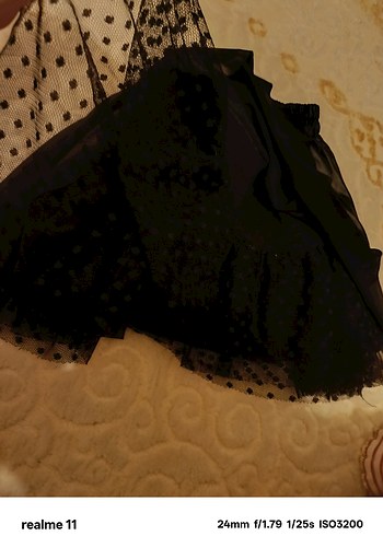 Kahverengi Deri Fırfırlı Gotik Etek - Görsel 3