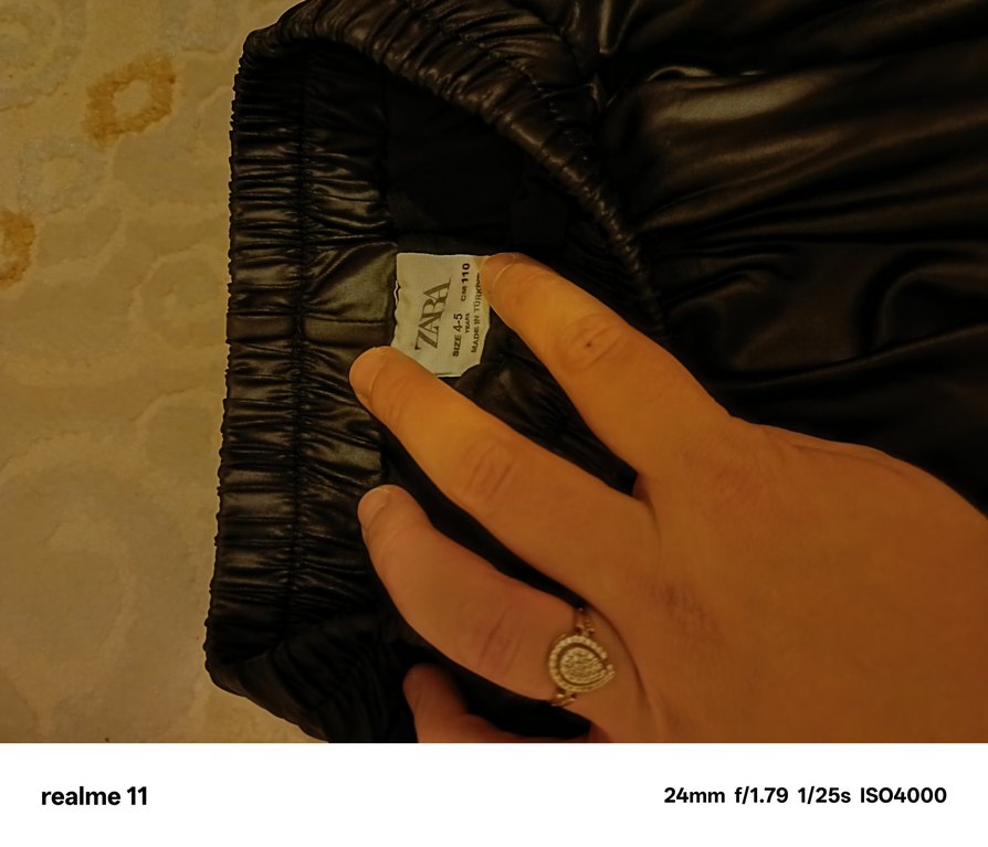 Kahverengi Deri Fırfırlı Gotik Etek - Görsel 2