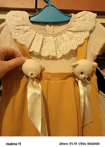 Sarı Fırfırlı Bebek Tulum - Görsel 3