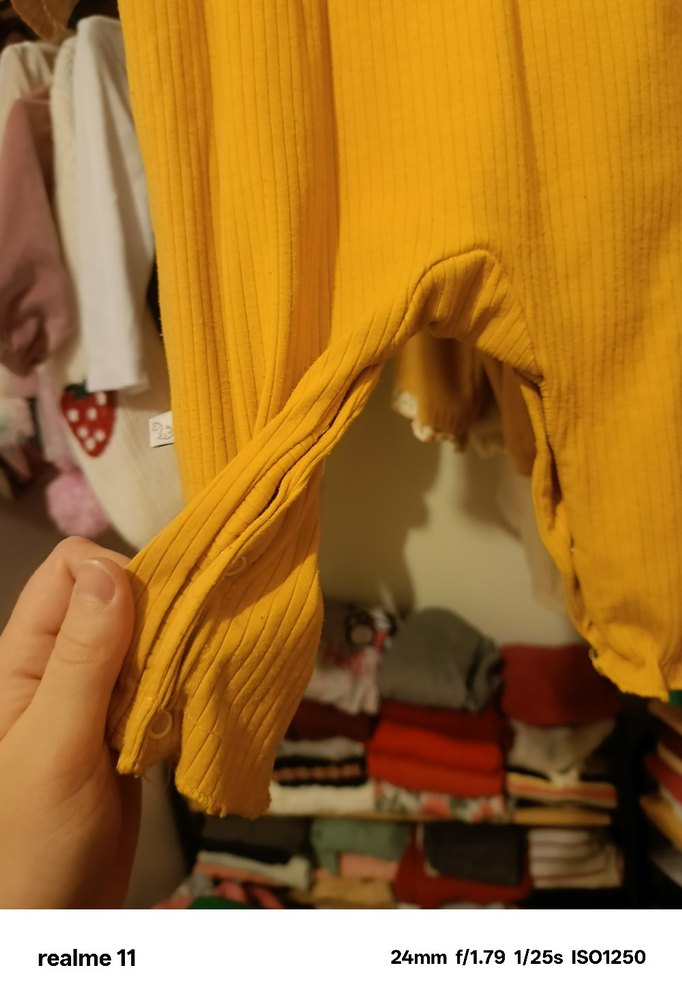 Sarı Fırfırlı Bebek Tulum - Görsel 5