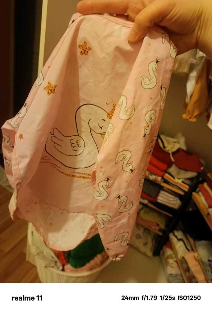 Bebek İçin Baskılı Pembe Önlük - Görsel 2