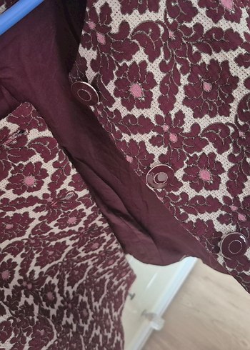 Bordo Desenli Takım - Görsel 3