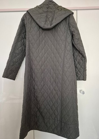 Yeşil Uzun Kadın Mont - Görsel 2