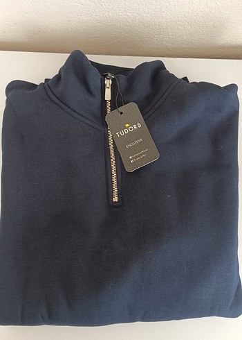Tudors Navy Fermuarlı Erkek Sweatshirt