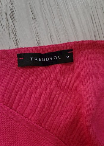 Pembe Uzun Kollu Triko Elbise - Görsel 5