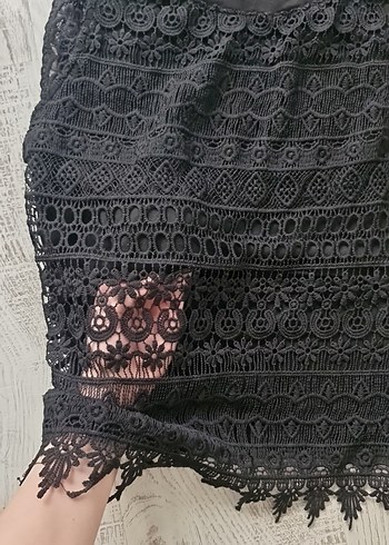 Dantelli Kolsuz T-shirt - Görsel 4