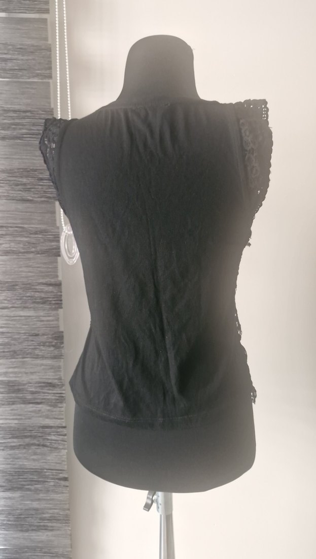 Dantelli Kolsuz T-shirt - Görsel 3