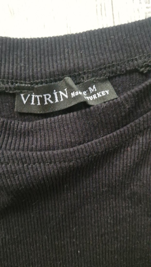 Kadın Siyah Kemerli Kolsuz Crop Top - Görsel 3