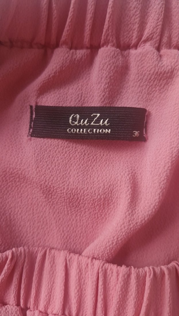 Pembe Volanlı Uzun Kollu Bohem Bluz - Görsel 4