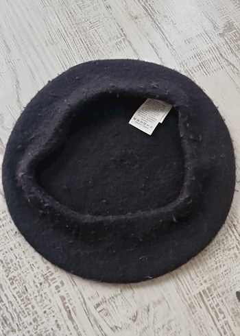 Siyah Yün Bere Kadın Şapka - Görsel 2