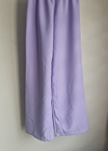 Mor Kadın Bol Kesim Kumaş Pantolon - Görsel 2