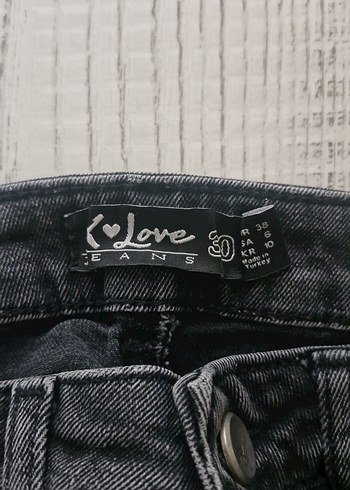 Gri Midi Kadın Denim Jean - Görsel 4