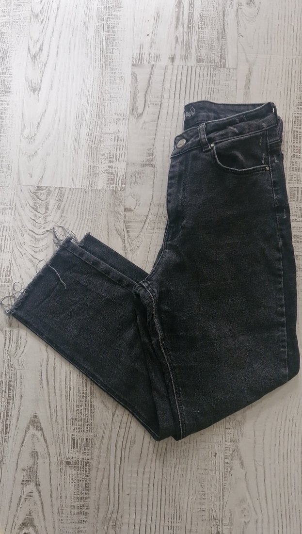 Gri Midi Kadın Denim Jean - Görsel 3