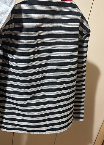 Zebra Desenli Gri Uzun Kollu Midi Kadın Ceket - Görsel 9