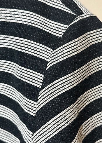 Zebra Desenli Gri Uzun Kollu Midi Kadın Ceket - Görsel 4