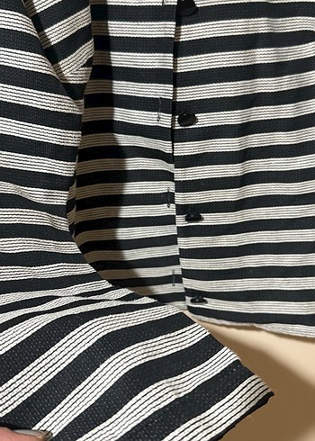 Zebra Desenli Gri Uzun Kollu Midi Kadın Ceket - Görsel 6