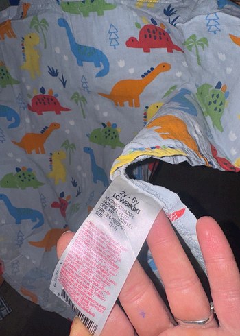 Renkli Desenli Çocuk plaj bornozu panco - Görsel 2