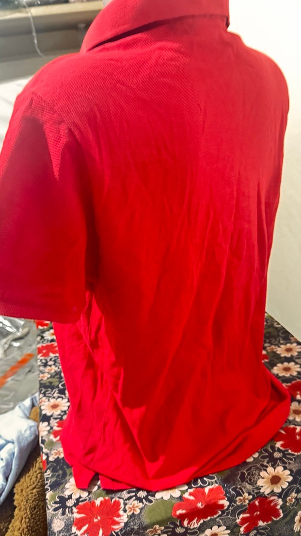 Kırmızı Kısa Kollu Polo Tişört - Görsel 4