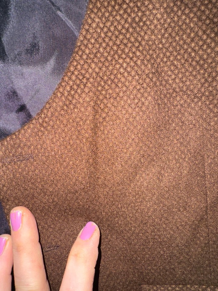 Düğmeli Kahverengi Süet Erkek Yelek M - Görsel 2