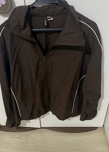 H&M Kahverengi Fermuarlı Spor Mont