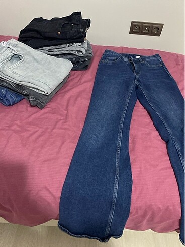 H&M hm ispanyol paça kot pantolon