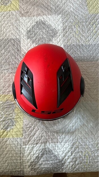 L52 Kırmızı Mat Kask - Görsel 2