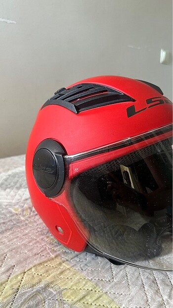 L52 Kırmızı Mat Kask - Görsel 3