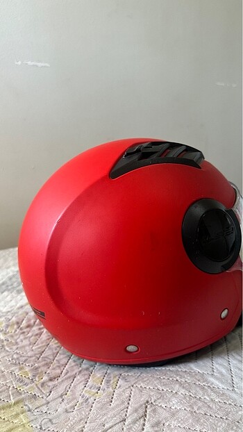 L52 Kırmızı Mat Kask - Görsel 4