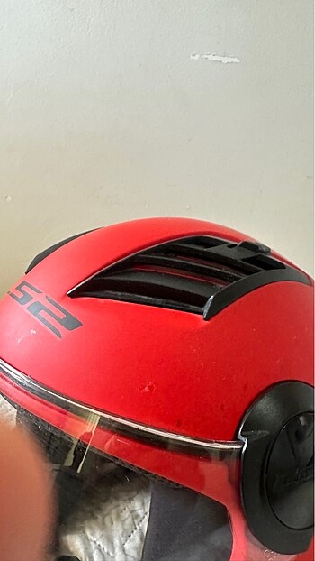 L52 Kırmızı Mat Kask - Görsel 11