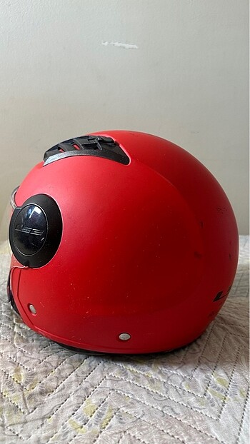 L52 Kırmızı Mat Kask - Görsel 6