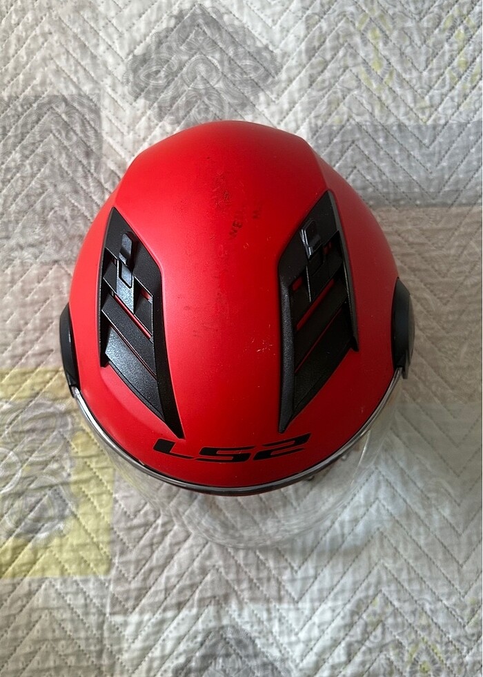L52 Kırmızı Mat Kask - Görsel 2