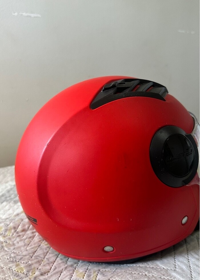 L52 Kırmızı Mat Kask - Görsel 4