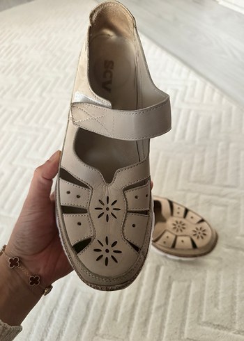 Bej Kadın Dolgu Sandalet - Görsel 4