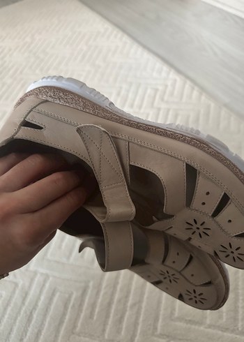 Bej Kadın Dolgu Sandalet - Görsel 3