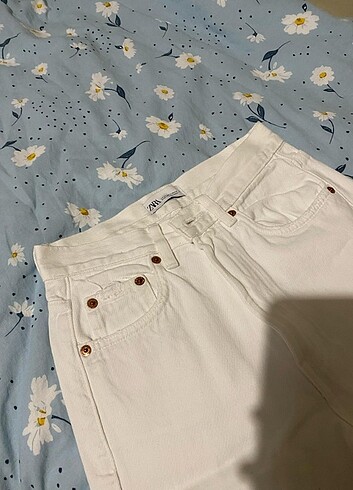 Zara Zara Yüksek Bel Düz kesim kot pantolon