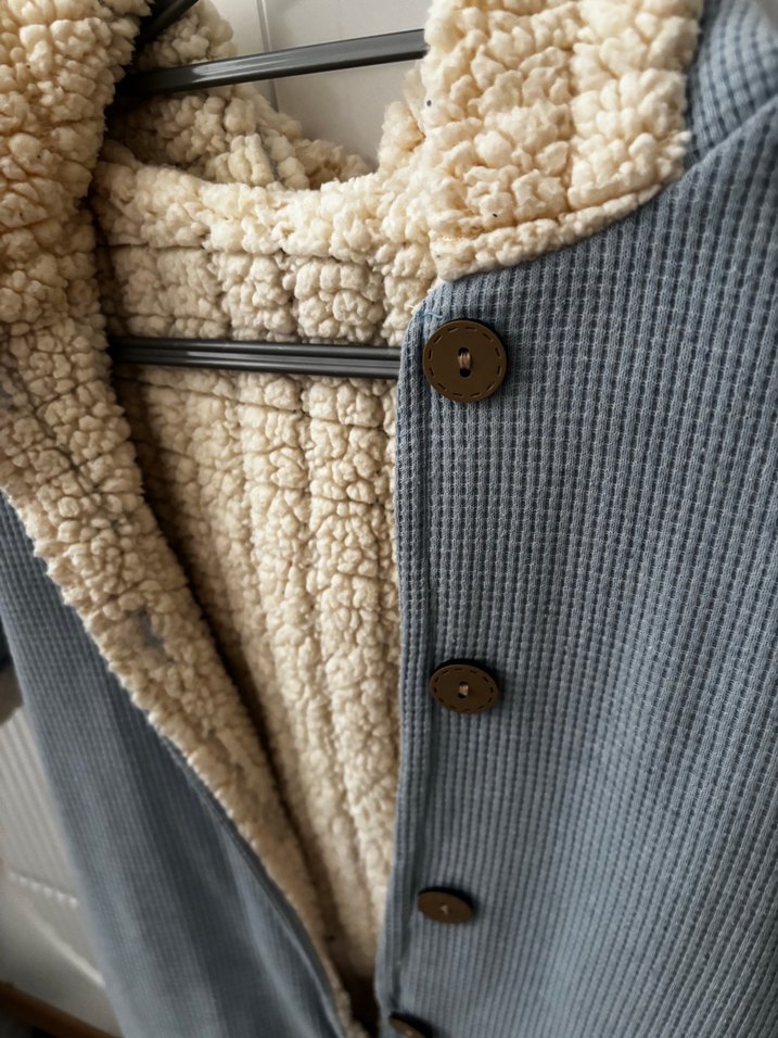 Düğmeli Mavi Erkek Bebek Tulum - Görsel 2