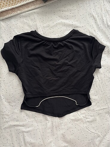 Bershka Taşlı crop