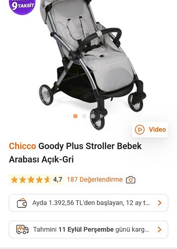chicco goody plus bebek arabası - Görsel 7