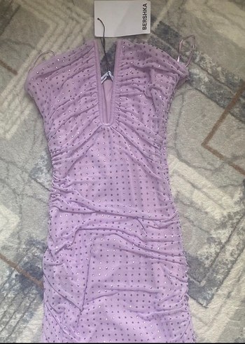 Bershka Mor Elbise - Görsel 4