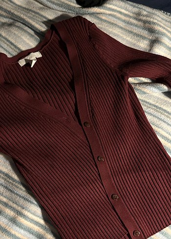 H&M Bordo hırka