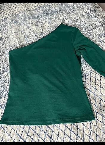 34 Beden H&M Zümrüt Yeşili Bluz