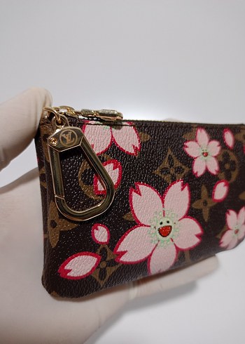 Louis Vuitton Lv Çiçek Desenli Anahtarlık-Cüzdan